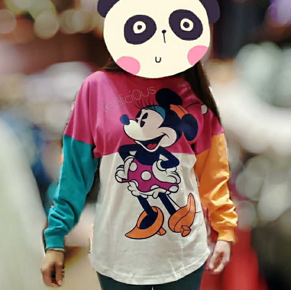 DISNEY PARKS RETRO MINNIE COLOR BLOCK SPIRT JERSEY - Picture 6 of 6